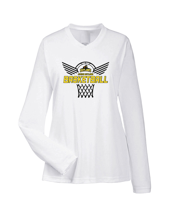 Idaho Junior Outlaws Basketball Nothing But Net - Womens Performance Longsleeve