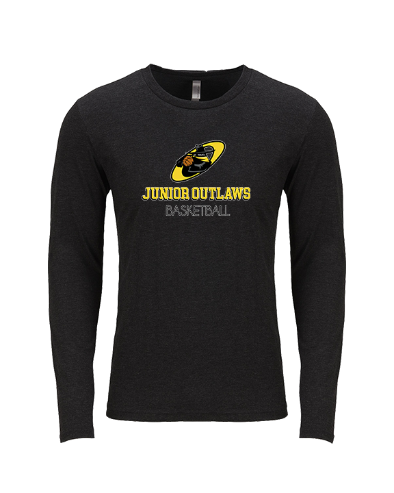 Idaho Junior Outlaws Basketball Shadow - Tri-Blend Long Sleeve