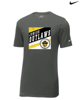 Idaho Junior Outlaws Basketball Square - Mens Nike Cotton Poly Tee