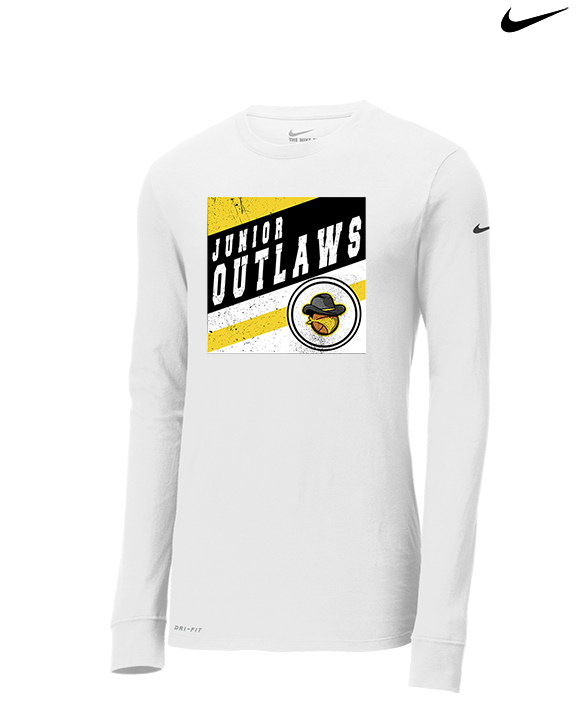 Idaho Junior Outlaws Basketball Square - Mens Nike Longsleeve