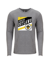 Idaho Junior Outlaws Basketball Square - Tri-Blend Long Sleeve