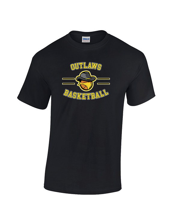Idaho Outlaws Basketball Curve - Cotton T-Shirt