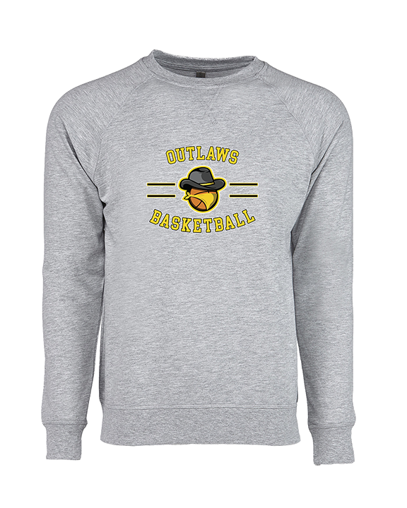 Idaho Outlaws Basketball Curve - Crewneck Sweatshirt