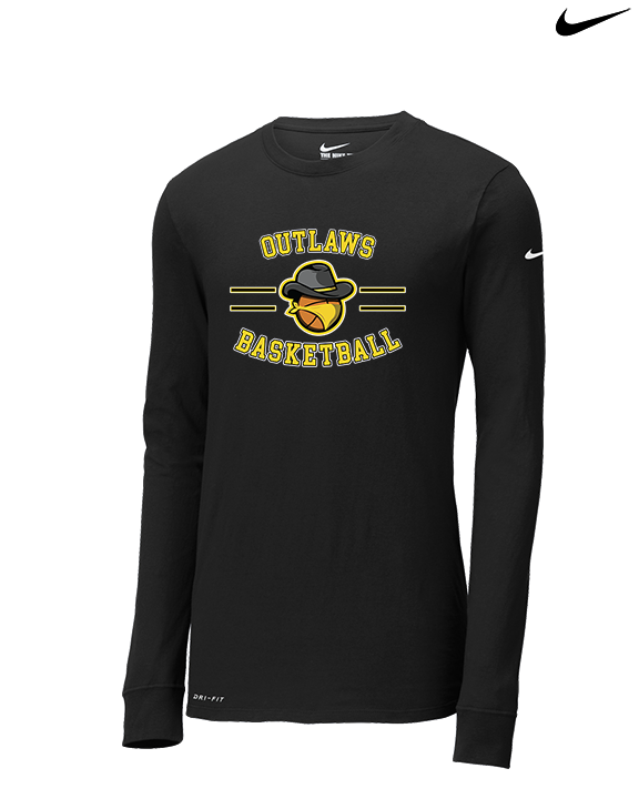 Idaho Outlaws Basketball Curve - Mens Nike Longsleeve