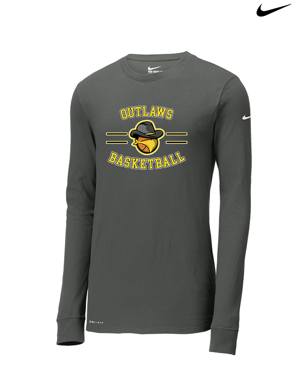 Idaho Outlaws Basketball Curve - Mens Nike Longsleeve