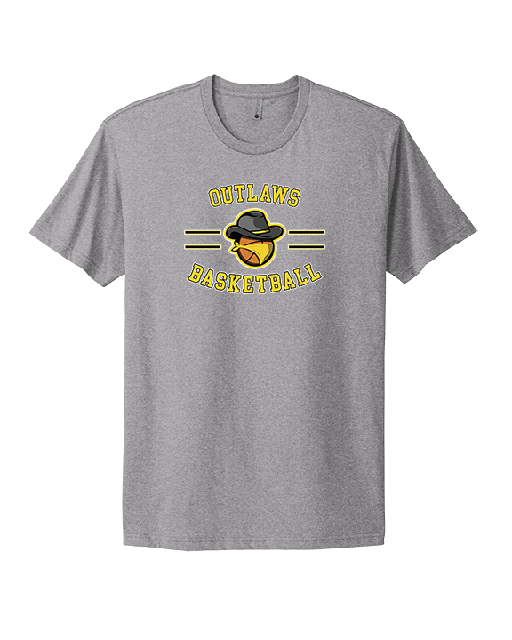 Idaho Outlaws Basketball Curve - Mens Select Cotton T-Shirt