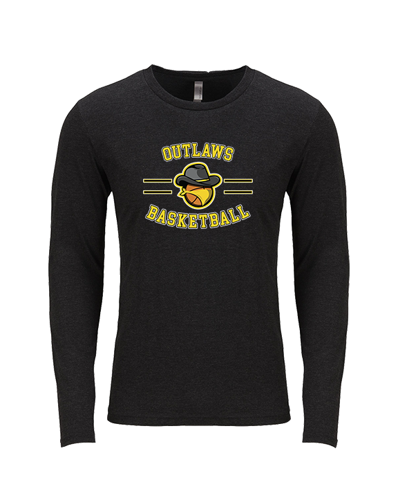 Idaho Outlaws Basketball Curve - Tri-Blend Long Sleeve