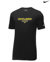 Idaho Outlaws Basketball Design - Mens Nike Cotton Poly Tee