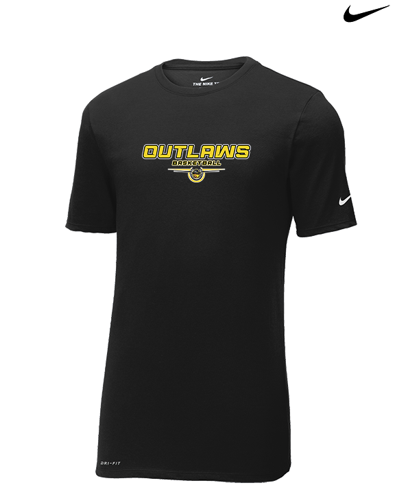 Idaho Outlaws Basketball Design - Mens Nike Cotton Poly Tee