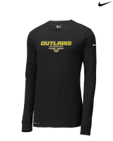 Idaho Outlaws Basketball Design - Mens Nike Longsleeve