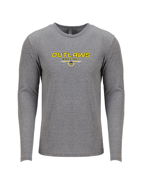 Idaho Outlaws Basketball Design - Tri-Blend Long Sleeve