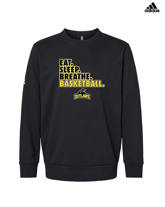 Idaho Outlaws Basketball Eat Sleep - Mens Adidas Crewneck
