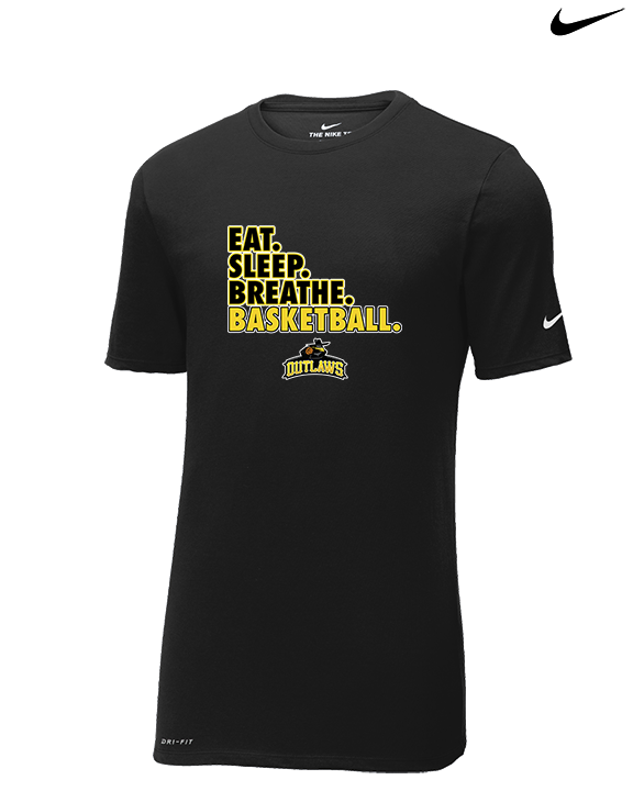 Idaho Outlaws Basketball Eat Sleep - Mens Nike Cotton Poly Tee