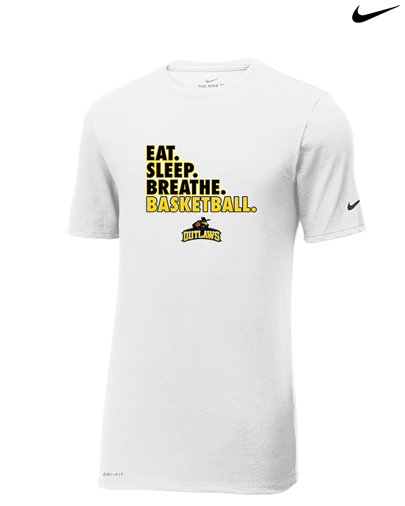 Idaho Outlaws Basketball Eat Sleep - Mens Nike Cotton Poly Tee