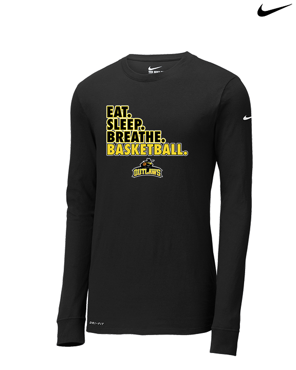Idaho Outlaws Basketball Eat Sleep - Mens Nike Longsleeve