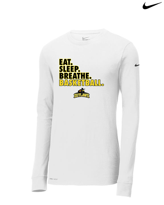Idaho Outlaws Basketball Eat Sleep - Mens Nike Longsleeve