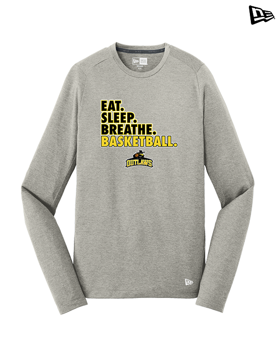 Idaho Outlaws Basketball Eat Sleep - New Era Performance Long Sleeve