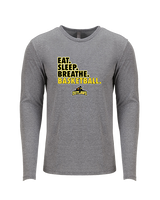 Idaho Outlaws Basketball Eat Sleep - Tri-Blend Long Sleeve