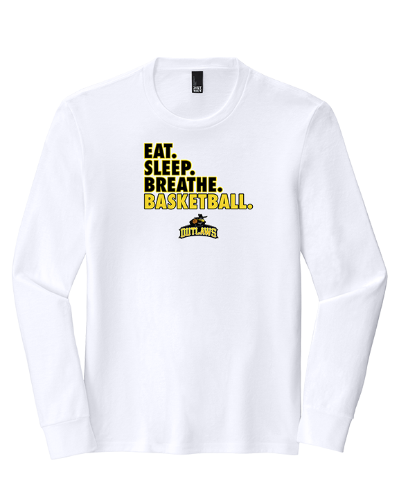 Idaho Outlaws Basketball Eat Sleep - Tri-Blend Long Sleeve