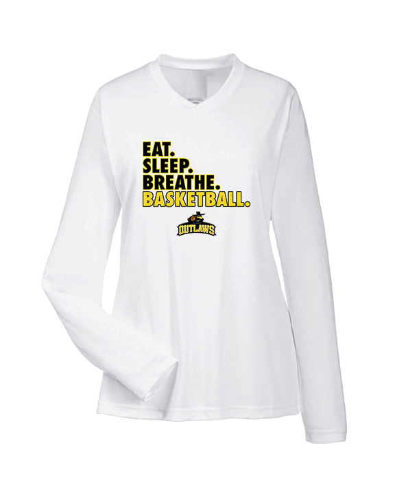 Idaho Outlaws Basketball Eat Sleep - Womens Performance Longsleeve