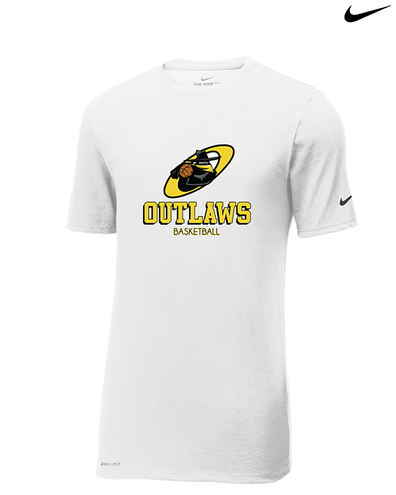 Idaho Outlaws Basketball Shadow - Mens Nike Cotton Poly Tee