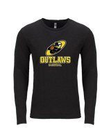 Idaho Outlaws Basketball Shadow - Tri-Blend Long Sleeve