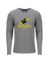 Idaho Outlaws Basketball Shadow - Tri-Blend Long Sleeve
