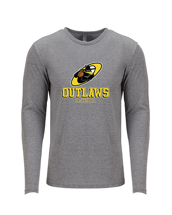 Idaho Outlaws Basketball Shadow - Tri-Blend Long Sleeve