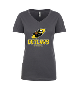 Idaho Outlaws Basketball Shadow - Womens Vneck