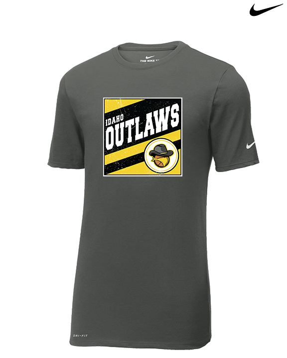 Idaho Outlaws Basketball Square - Mens Nike Cotton Poly Tee