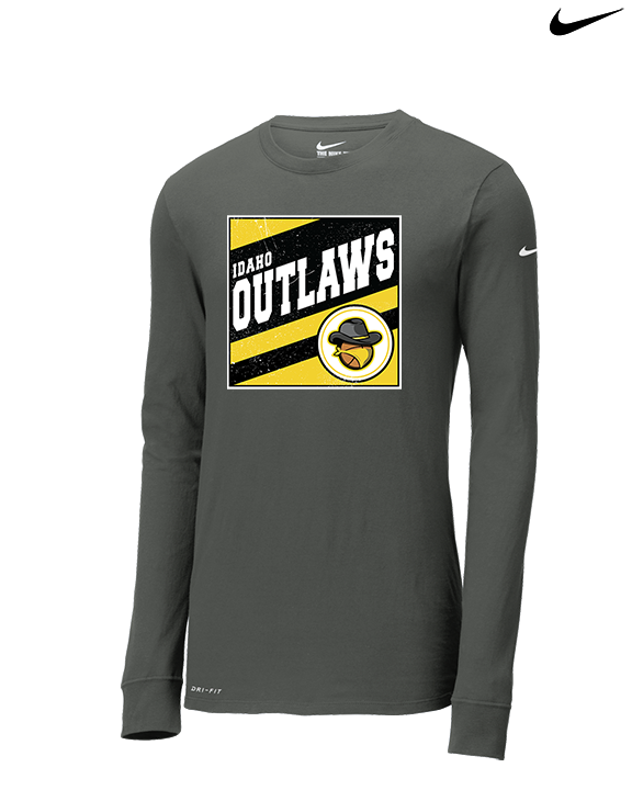 Idaho Outlaws Basketball Square - Mens Nike Longsleeve