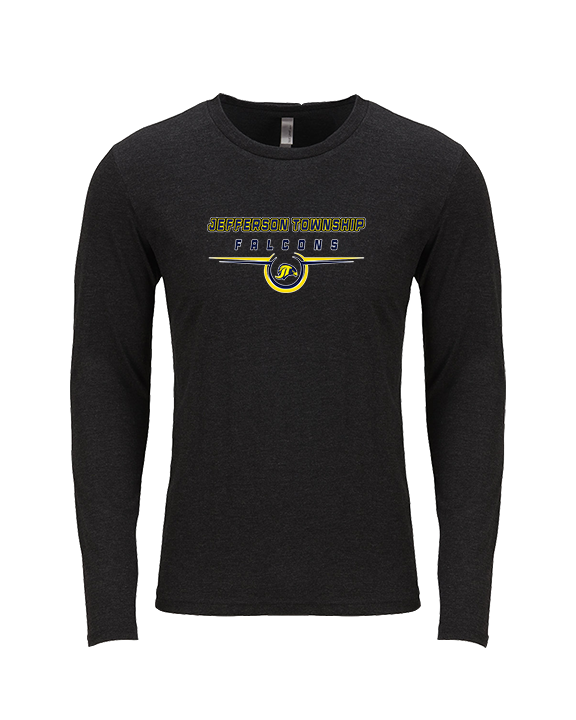 Jefferson Township HS Football Design v2 - Tri-Blend Long Sleeve