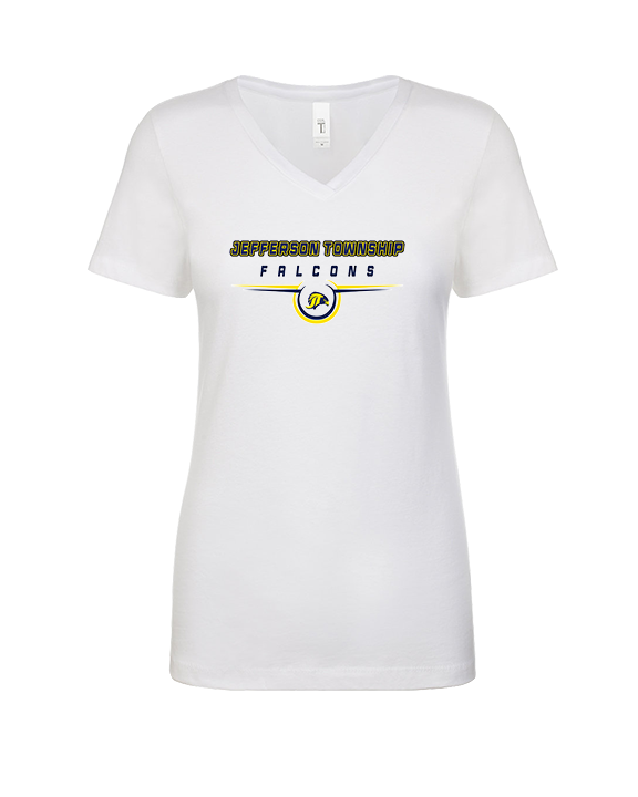 Jefferson Township HS Football Design v2 - Womens Vneck