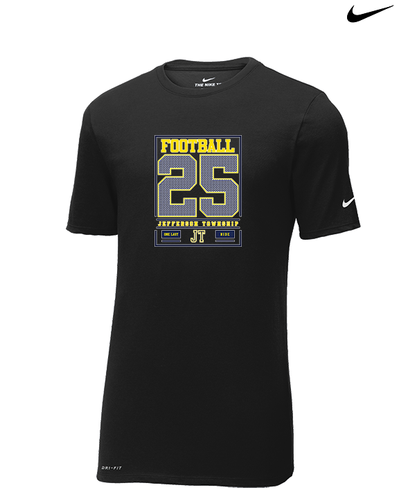 Jefferson Township HS Football Last Ride 25 - Mens Nike Cotton Poly Tee