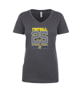 Jefferson Township HS Football Last Ride 25 - Womens Vneck