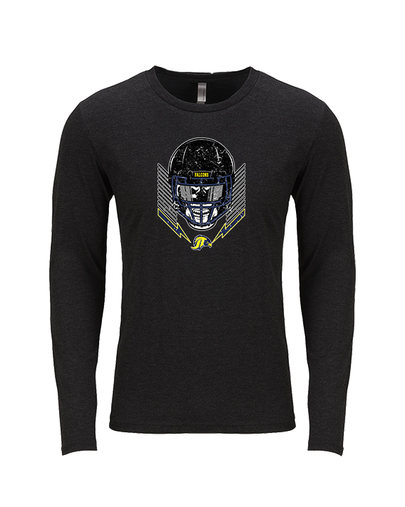 Jefferson Township HS Football Skull Crusher - Tri-Blend Long Sleeve