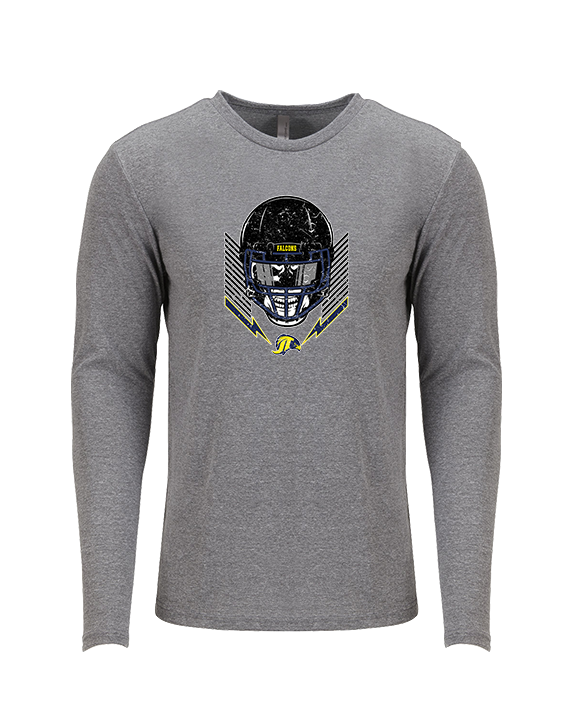 Jefferson Township HS Football Skull Crusher - Tri-Blend Long Sleeve