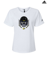 Jefferson Township HS Football Skull Crusher - Womens Adidas Performance Shirt