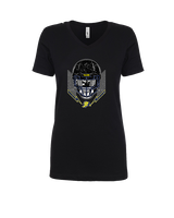 Jefferson Township HS Football Skull Crusher - Womens Vneck