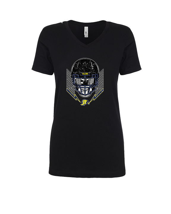 Jefferson Township HS Football Skull Crusher - Womens Vneck