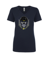 Jefferson Township HS Football Skull Crusher - Womens Vneck