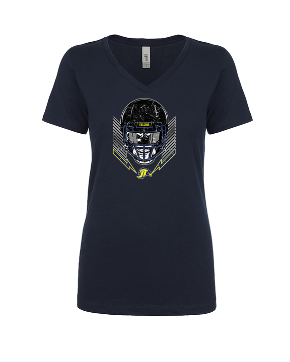 Jefferson Township HS Football Skull Crusher - Womens Vneck