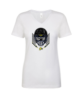 Jefferson Township HS Football Skull Crusher - Womens Vneck