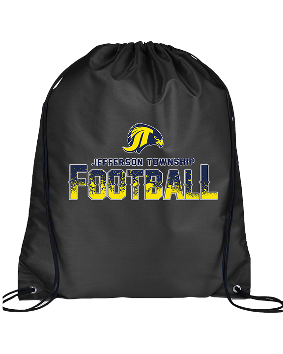 Jefferson Township HS Football Splatter v2 - Drawstring Bag