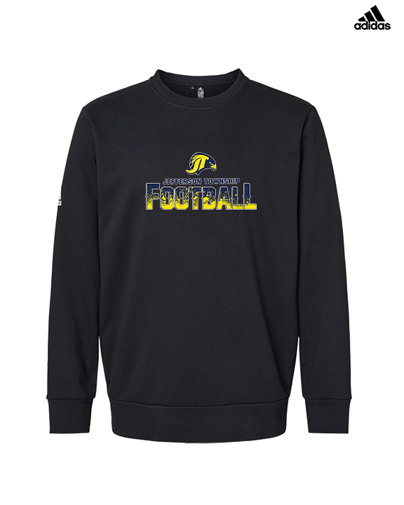 Jefferson Township HS Football Splatter v2 - Mens Adidas Crewneck