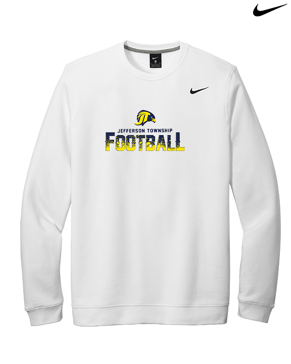 Jefferson Township HS Football Splatter v2 - Mens Nike Crewneck