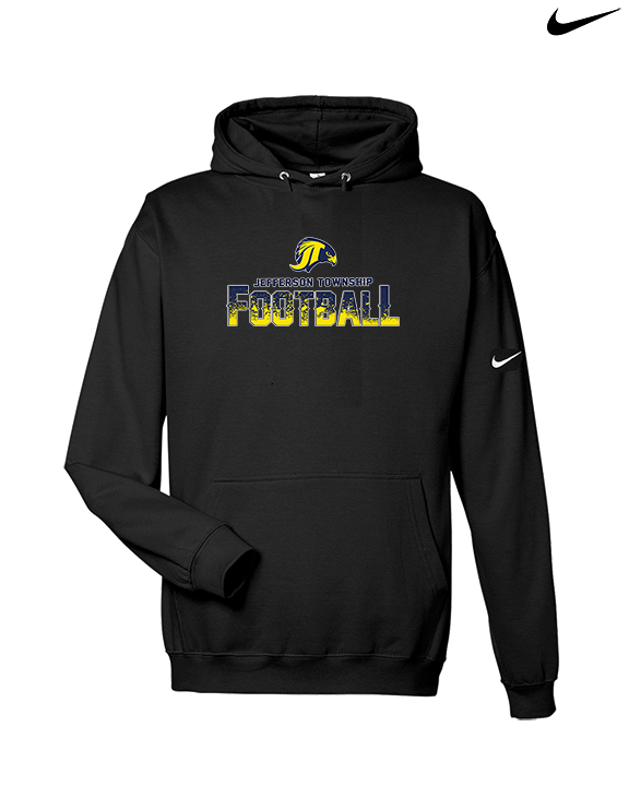 Jefferson Township HS Football Splatter v2 - Nike Club Fleece Hoodie