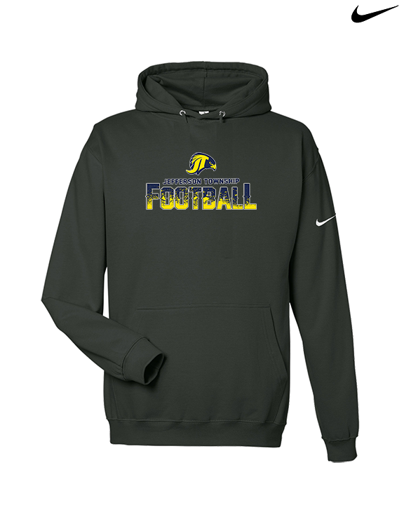 Jefferson Township HS Football Splatter v2 - Nike Club Fleece Hoodie