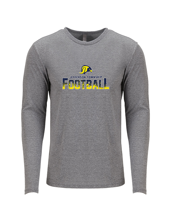 Jefferson Township HS Football Splatter v2 - Tri-Blend Long Sleeve