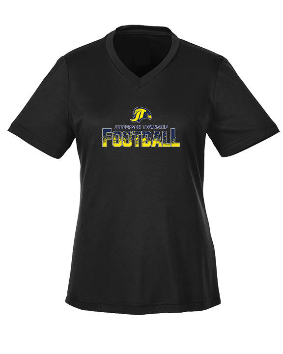 Jefferson Township HS Football Splatter v2 - Womens Performance Shirt